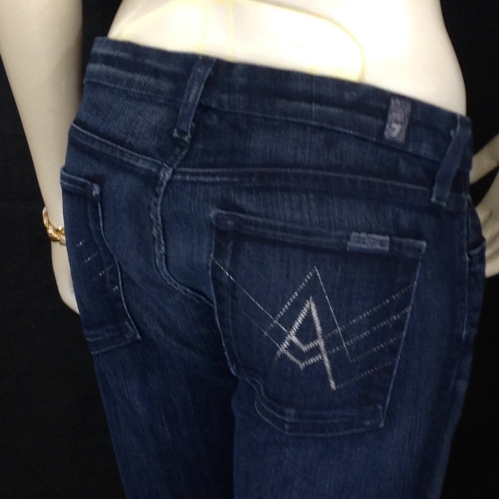 7 For All Mankind 'A' Pocket Dark Blue Jeans